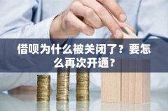 借呗为什么被关闭了？要