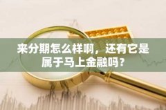 来分期怎么样啊，还有它