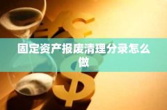 固定资产报废清理分录怎