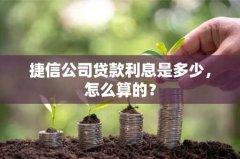 捷信公司贷款利息是多少