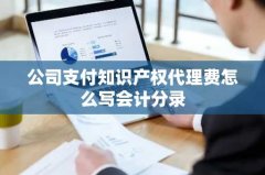 公司支付知识产权代理费