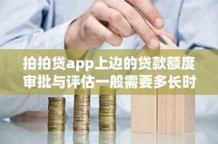拍拍贷app上边的贷款额度