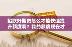 招联好期贷怎么才能快速
