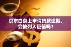 京东白条上申请贷款逾期