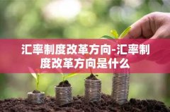 汇率制度改革方向-汇率制
