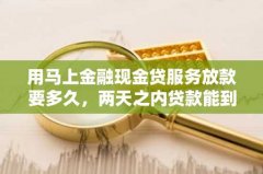 用马上金融现金贷服务放
