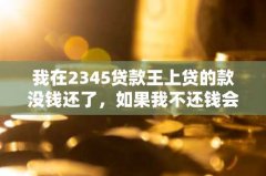 我在2345贷款王上贷的款没