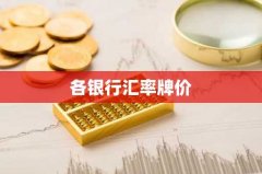 各银行汇率牌价