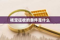 核定征收的条件是什么