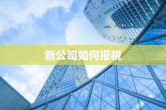新公司如何报税